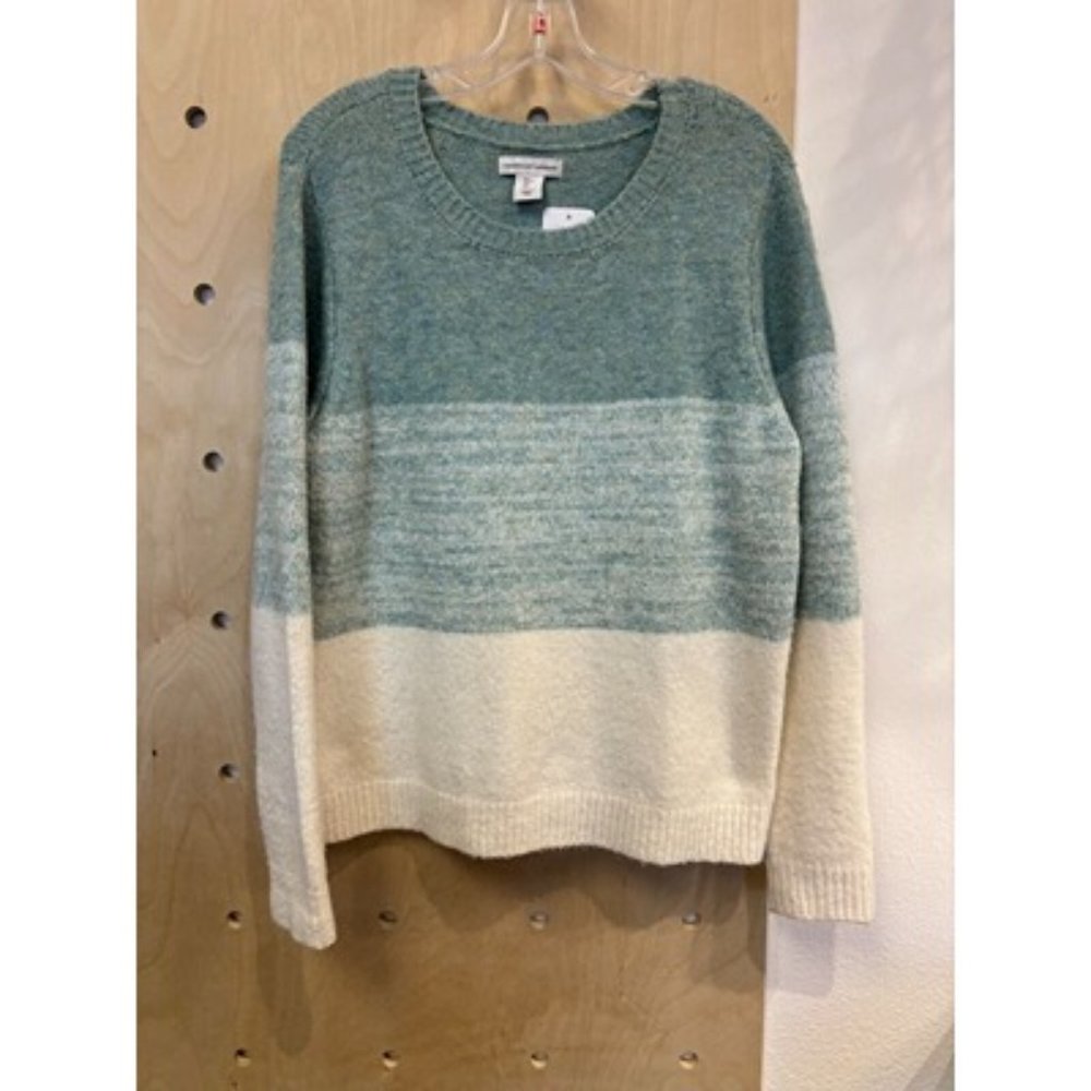 Cupcakes & Cashmere Womens Multicolor Crew Neck Striped Sweater Size Large